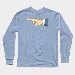 Pointing Finger Pop Art Long Sleeve T-Shirt